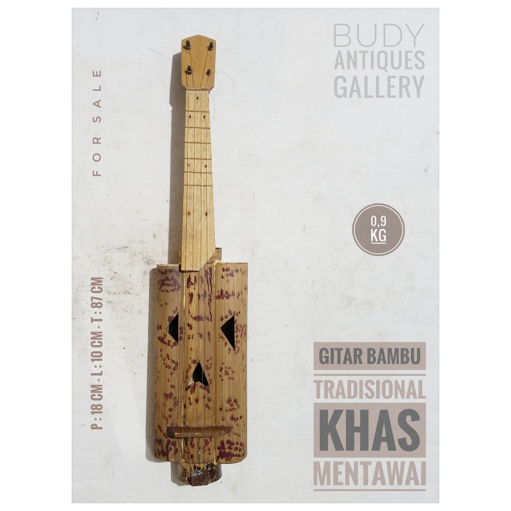 Gitar Bambu Tradisional Mentawai - Langka
