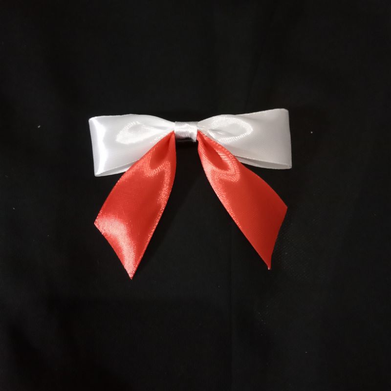 Jepitan Merah Putih Casual - Red White Casual Hairclip