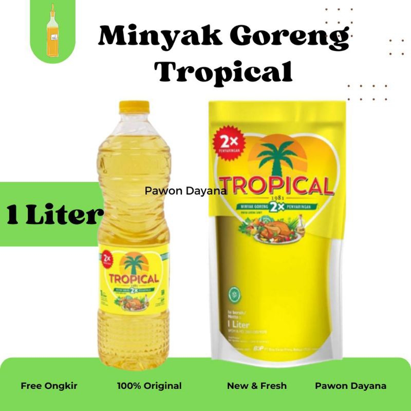 Minyak Goreng Tropical / Tropical Minyak Goreng 1 Liter / Tropical 2 Liter