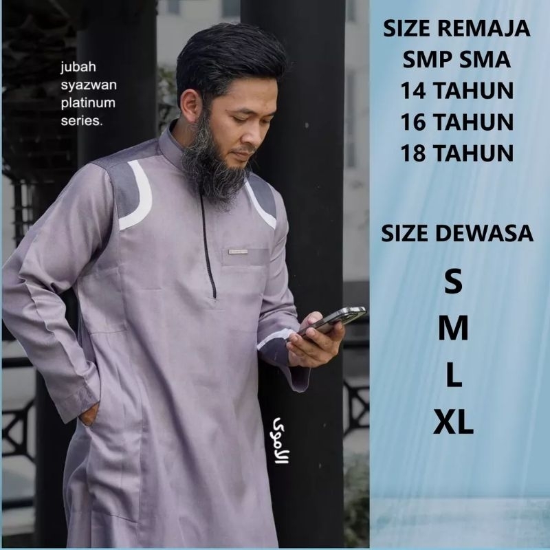 Al Amwa Jubah Platinum Syazwan series Al amwa baju muslim jubah pria Al amwa official