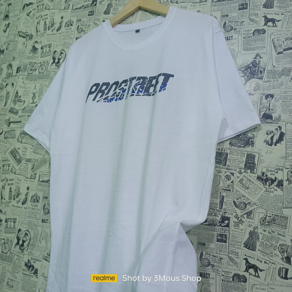 Baju Pria Wanita Tren 2023 / Kaos Prostreet Putih Free Sticker / Tshirt Wanita Riding Sunmori / Baju