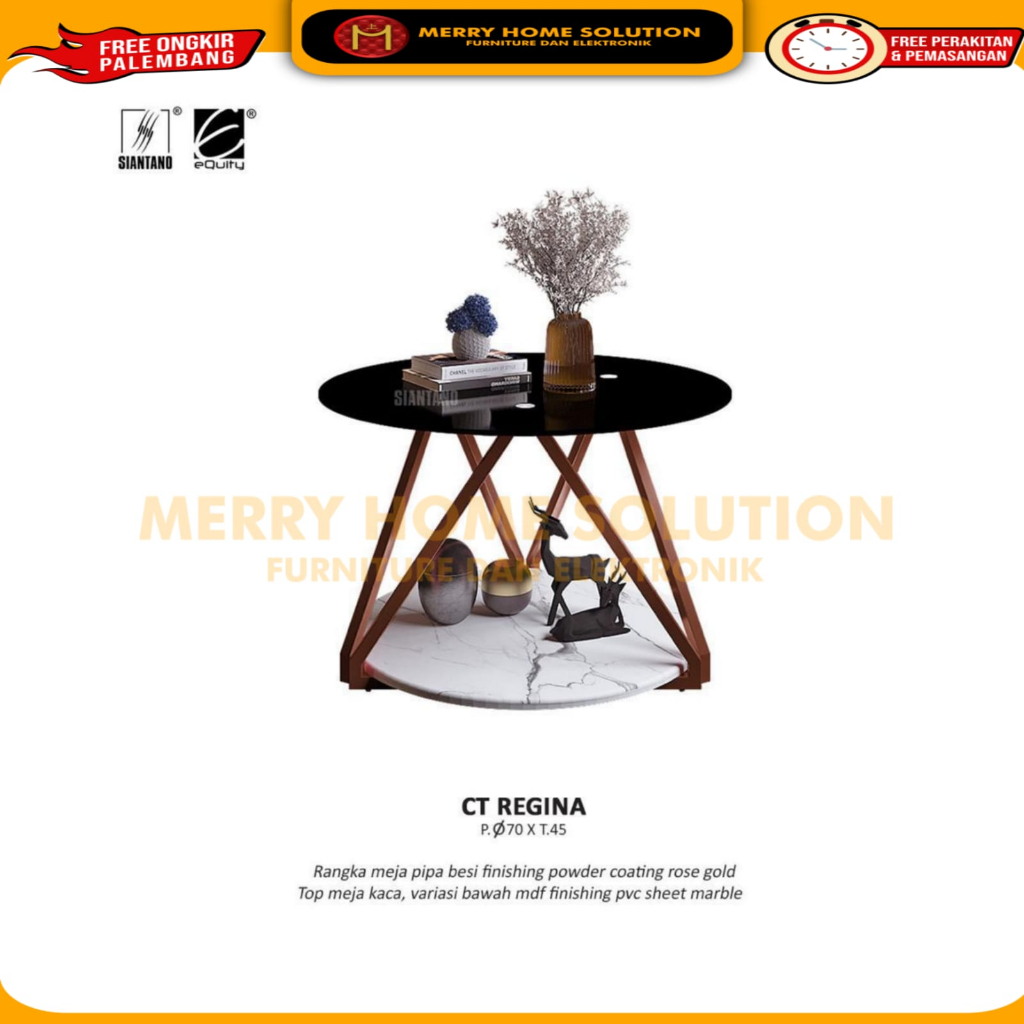 Meja tamu siantano coffe table CT Regina meja sofa meja sudut