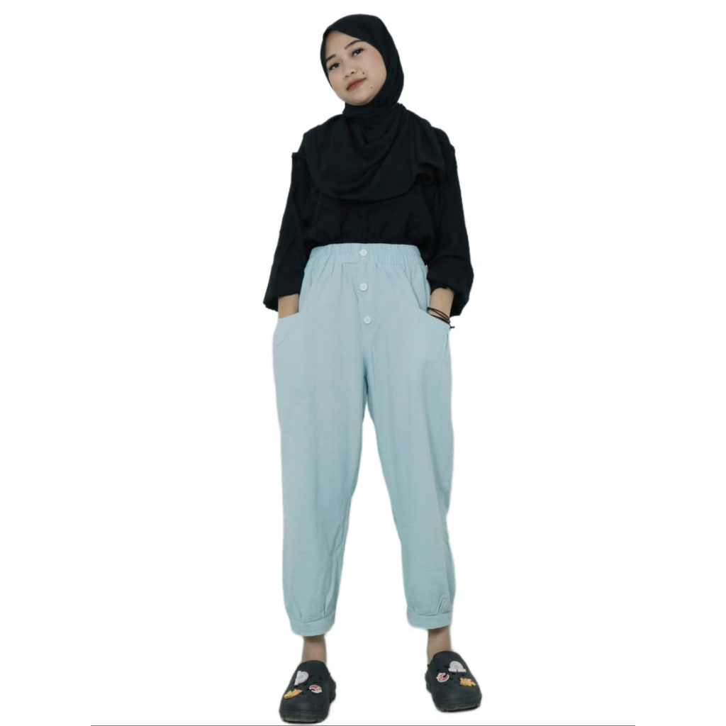 CELANA WANITA TERBARU NATALIE PANTS BO BAHAN KAIN LINEN SIZE M L XL XXL CELANA WANITA LINEN PREMIUM 