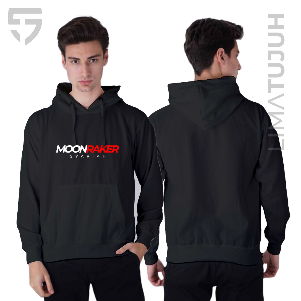 Jaket Hoodie Moonraker Syariah Logo Bahan Premium