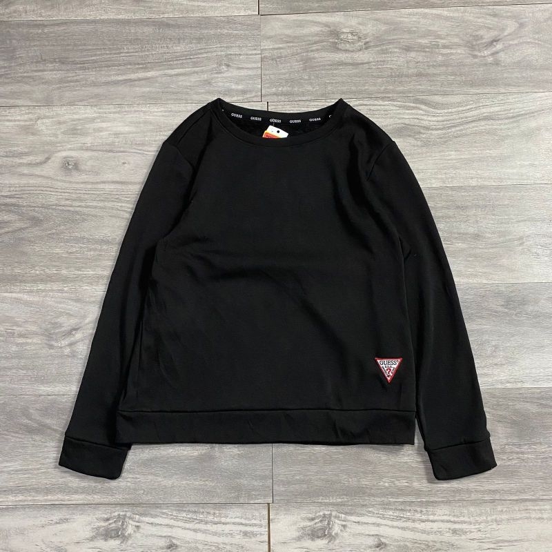 CREWNECK/SWEATER GUESS BLACK SHERPA