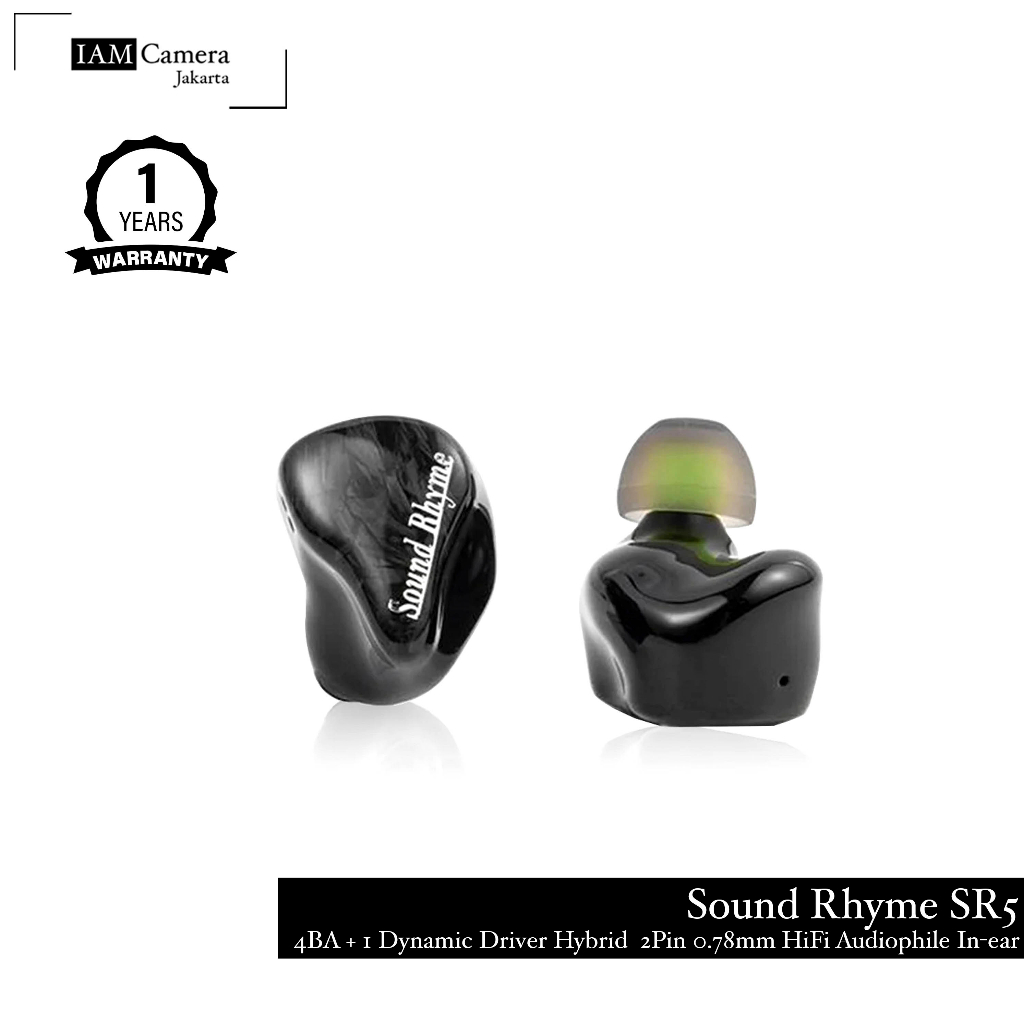 SOUND RHYME SR5 4BA + 1 Dynamic Driver Hybrid 2Pin 0.78mm HiFi IEM In Ear Earphone Sound Rhyme SR5