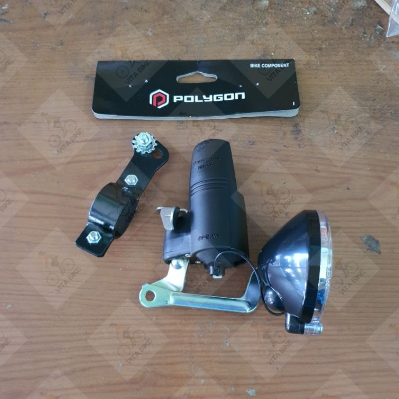 Lampu Sepeda Dinamo Panasonic NOS Polygon Klasik Jadul