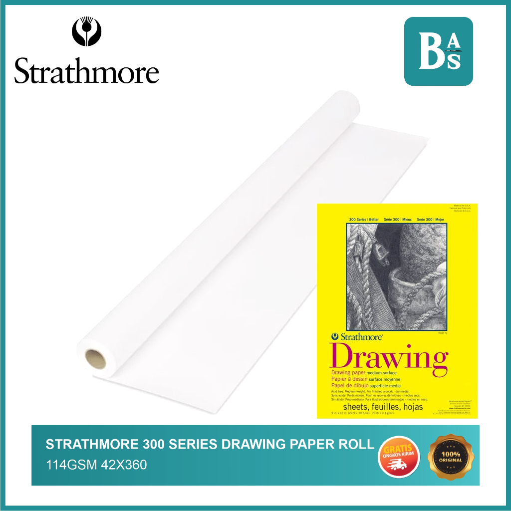 

Strathmore 300 Series Drawing Paper Roll 114GSM 42x360
