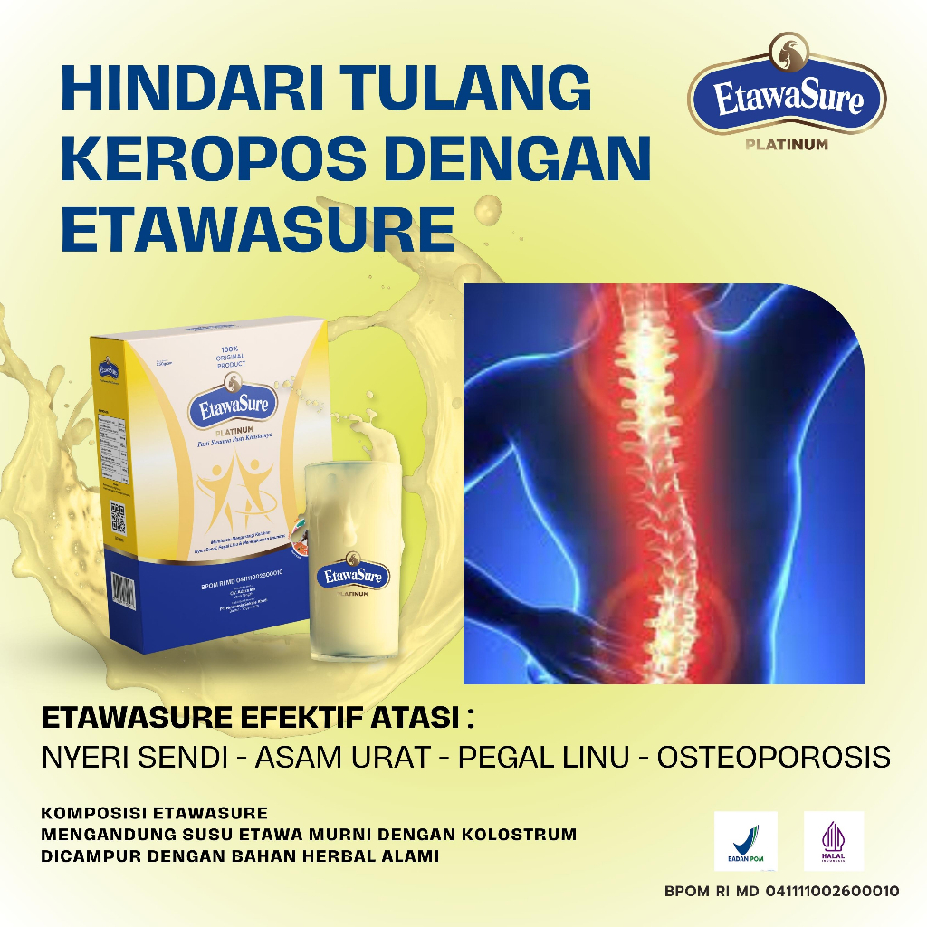 

ETAWASURE Isi 250 Gram Susu Untuk Tulang Dan Nyeri Sendi herbal pasar minggu
