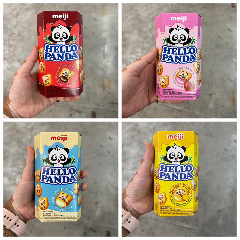 

Snack Hello Panda Rasa Chocolate Strawberry Milk Vanilla Keju 45g