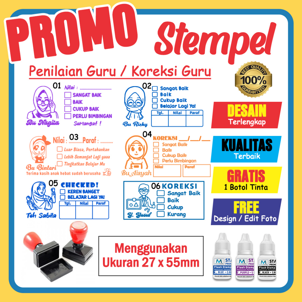 

[1HARI JADI] STEMPEL NILAI GURU REWARD MURAH / CETAK STEMPEL CHECKED PENILAIAN GURU TK SD PAUD ANAK / STEMPEL NILAI GURU CHECKED / STEMPEL GURU MURID