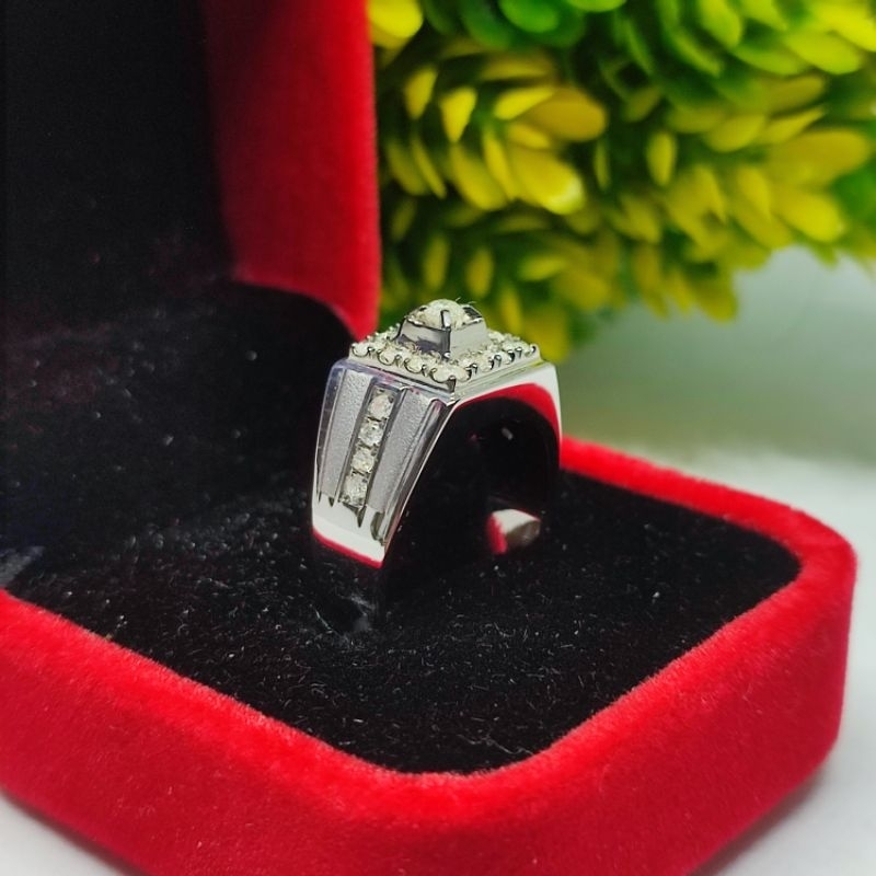 cincin pria perak berlian eropa