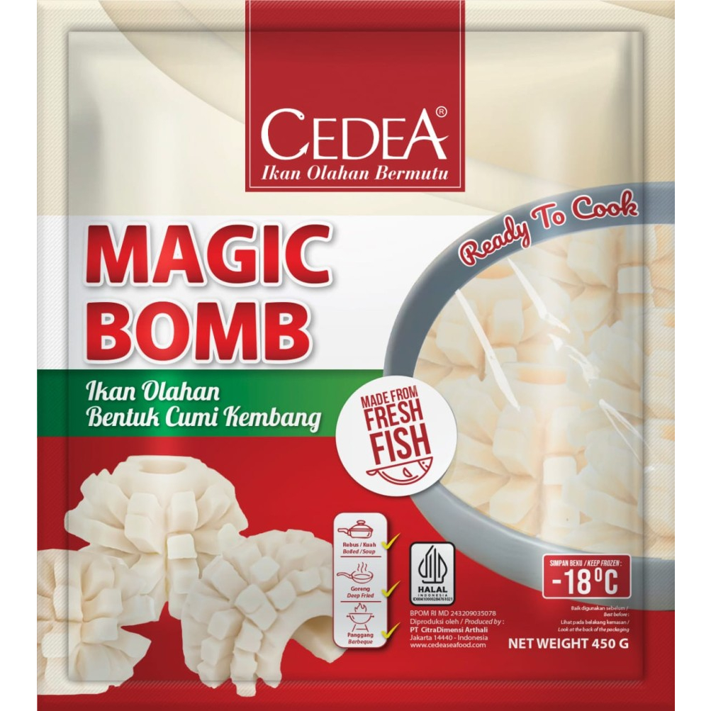 

Cedea Magic Bomb 450gr|Olahan Ikan Bentuk Kembang Cumi/Cedea Magic Bomb Terlaris Enak Halal