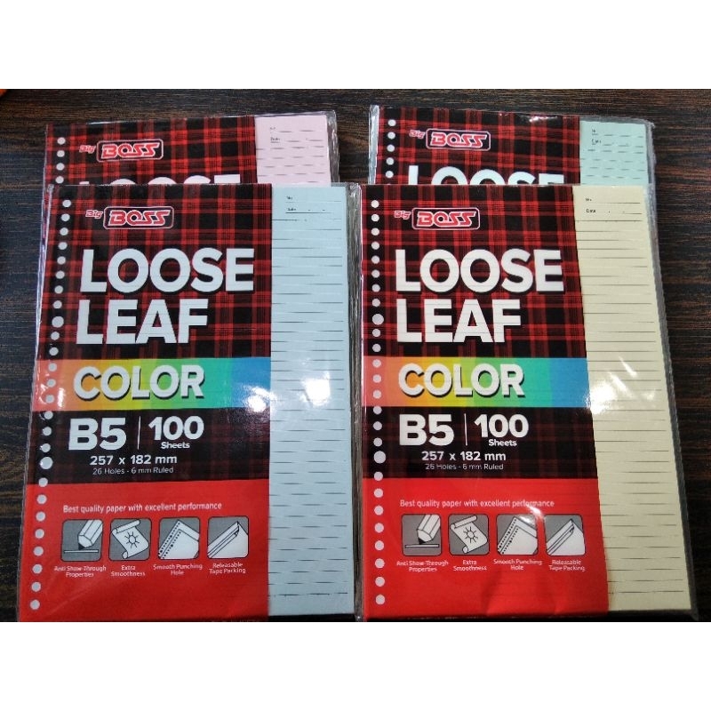 

LOOSE LEAF BIG BOSS B5 100 WARNA