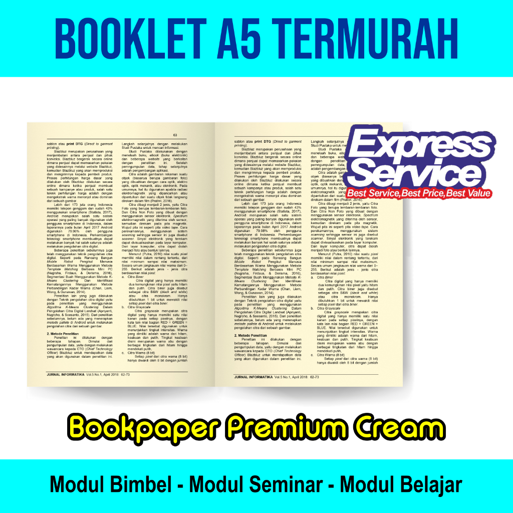 

PRINT CETAK BOOKLET A5 TERMURAH (Modul Belajar, Modul Seminar, Modul Bimbel)