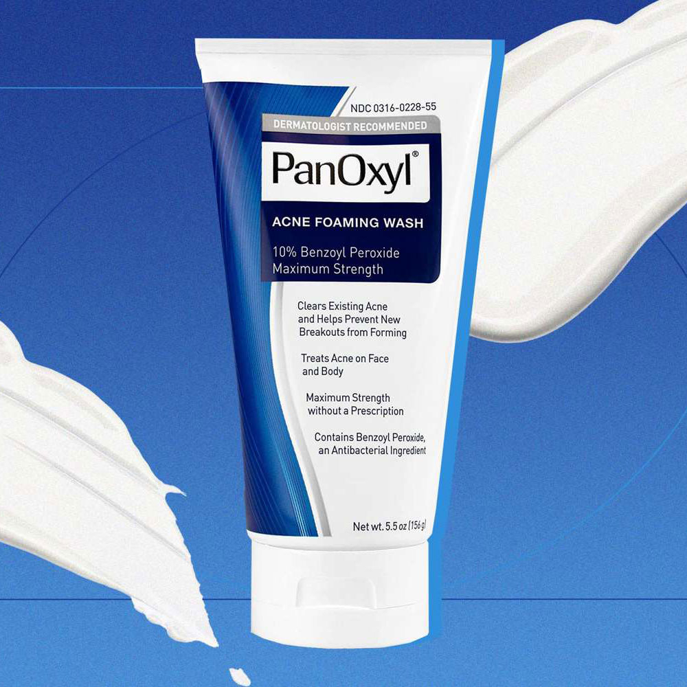 PanOxyl Acne Foaming Lotion Cleanser 156g / Benzoyl Peroxide 10% Maximum Strength Cleanser 4% / Faci