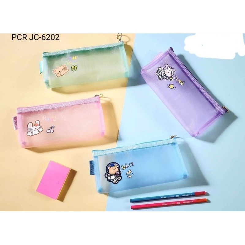 

tempat pensil transparan fancy JC-6202