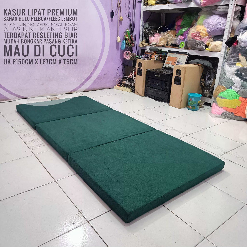 Kasur lipat 3 premium cocok buat anak kosan dan santri kobong