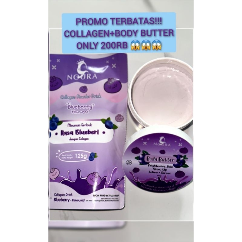 Paket Hemat Pemutih Badan Collagen + Body Butter Noura