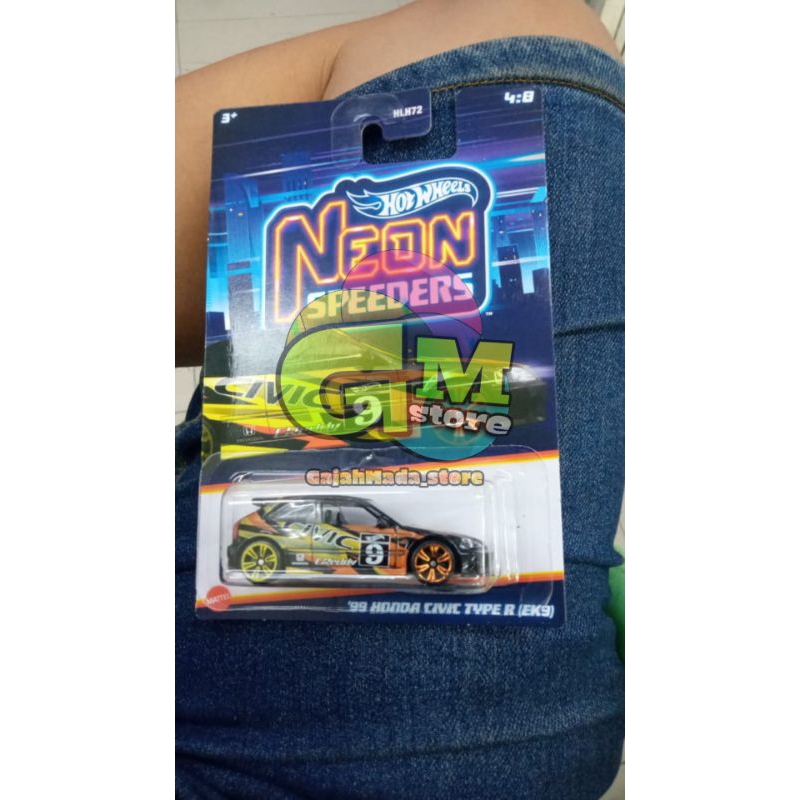 hot wheels civic neon