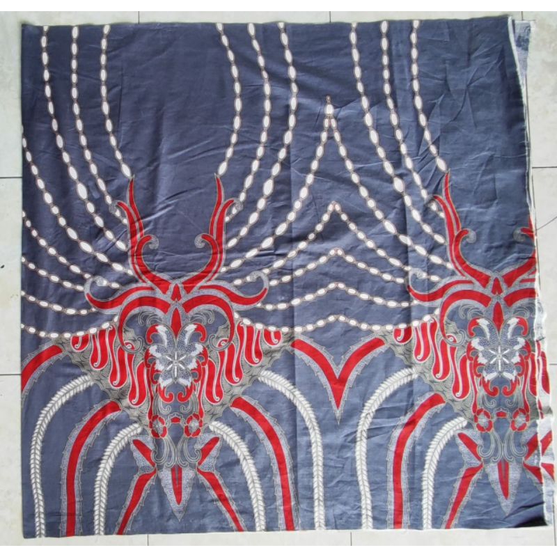 tr kain batik warna abu merah bahan pola fashion batik modern