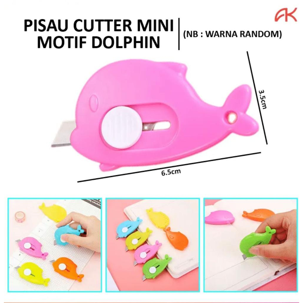 

Cutter Dolphin / Cutter Mini / ATK / Pisau Kertas Praktis