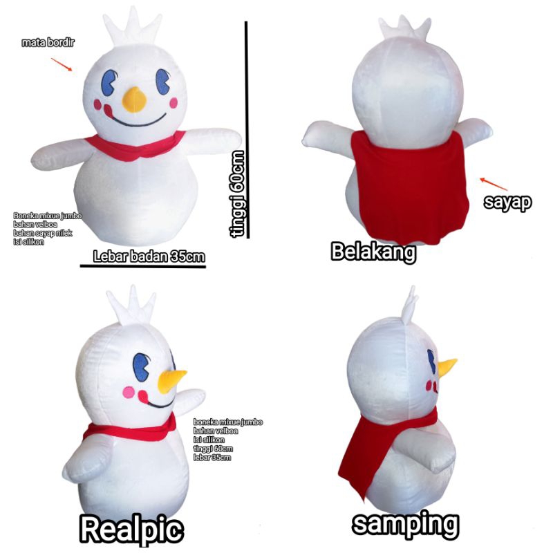Boneka Mixue jumbo non led tinggi 60cm