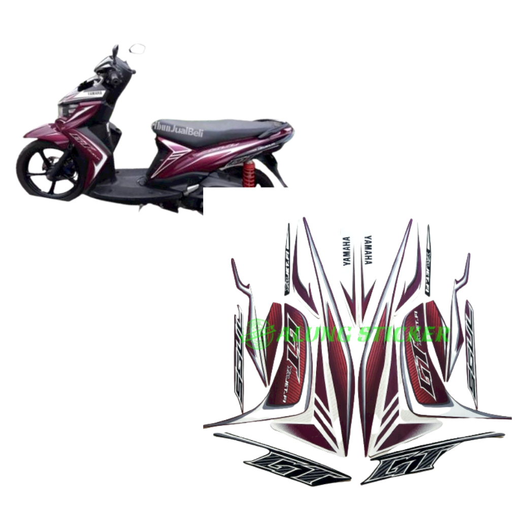 STIKER STRIPING MOTOR SOUL GT STREET 2013 UNGU