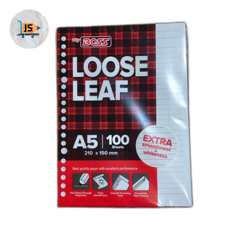

Loose Leaf / Isi buku binder Garis Big Boss A5 Isi 100 / 50 Lembar