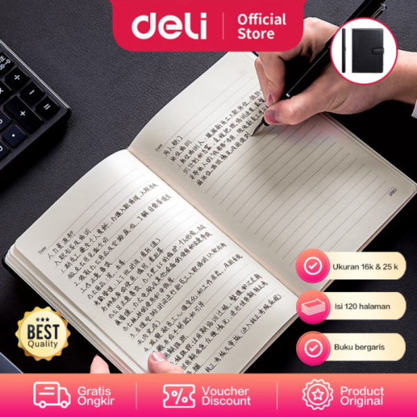 

Dijual Deli Concise Notebook Buku Catatan Ukuran 25K/16K Isi 120 lembar 330X - 16K Berkualitas