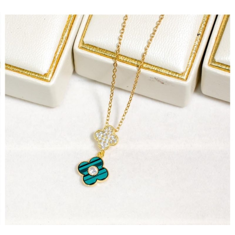 KALUNG WANITA BERLAPIS EMAS 24K ANTI KARAT MODEL TERKINI