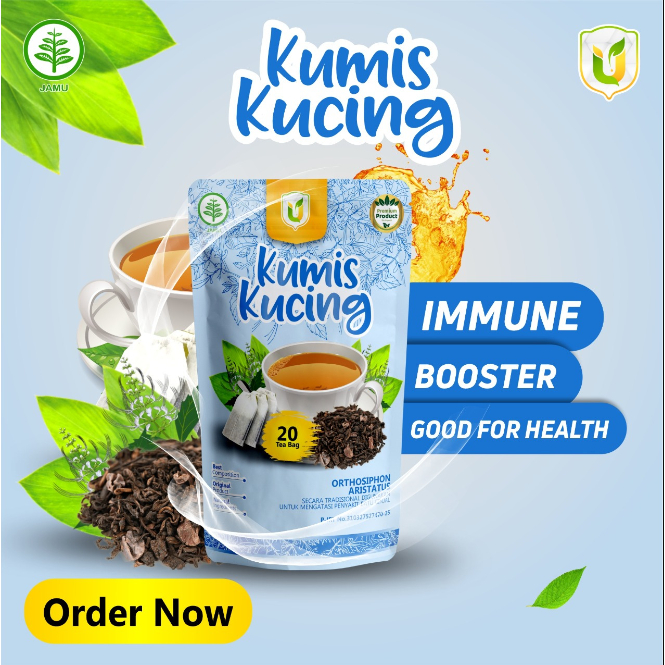 

KHz Teh Celup Kumis Kucing 20 pcs Herbal Batu Ginjal Lancar Kemih Asli Original