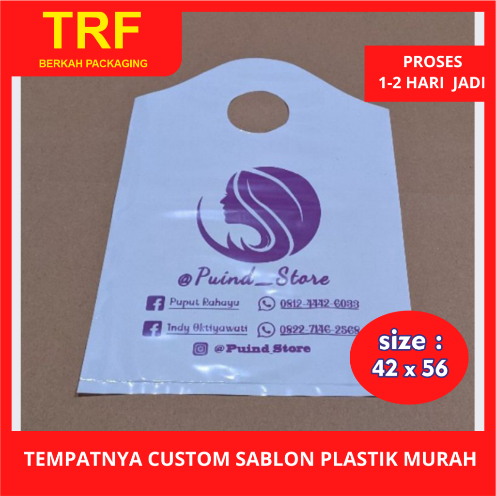 SABLON PLASTIK CUSTOM  PE GUNUNG // FREE DESAIN