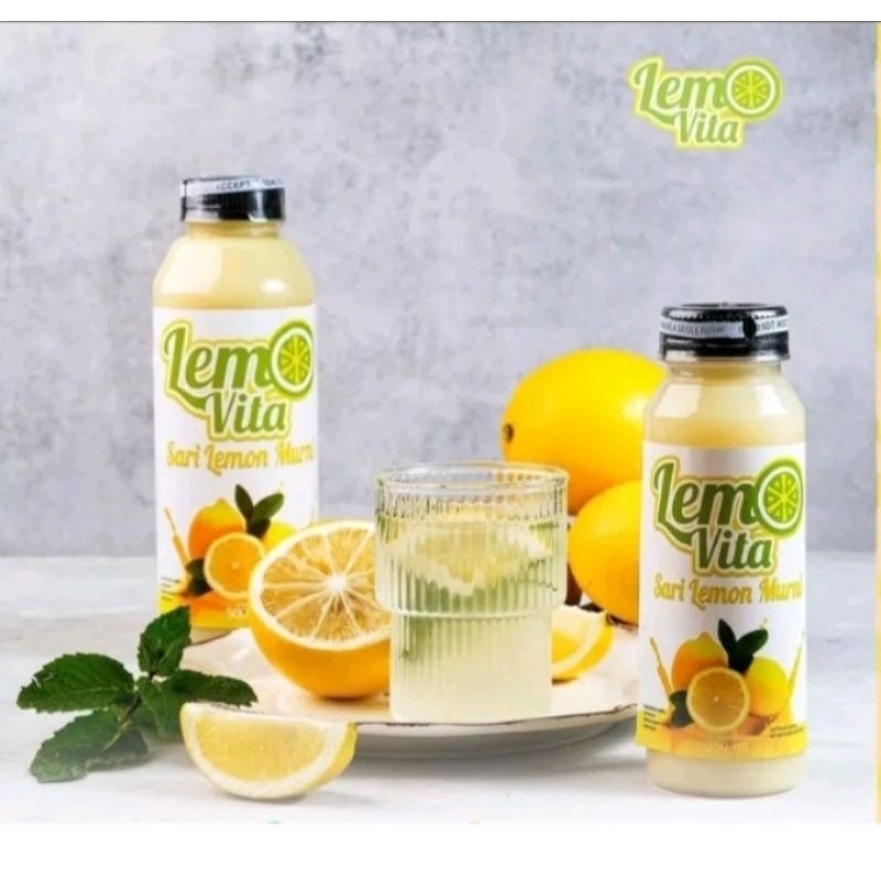 

Ready 3 Pcs Lemovita Sari Lemon Murni Minuman Kesegaran