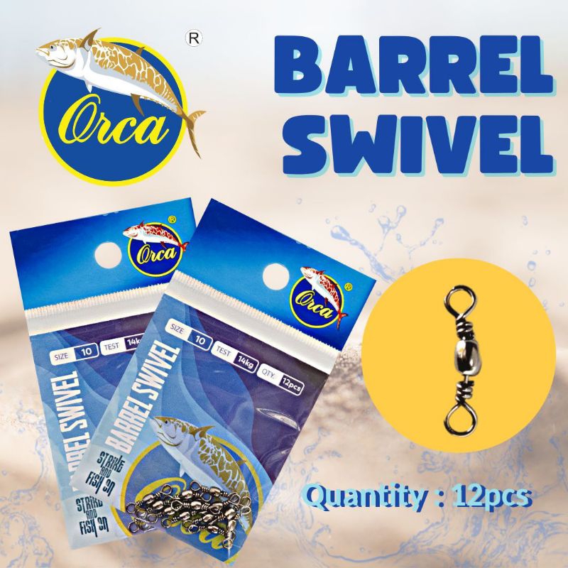 Barrel Swivel Orca Kili Kili Pancing  Kuat Ori