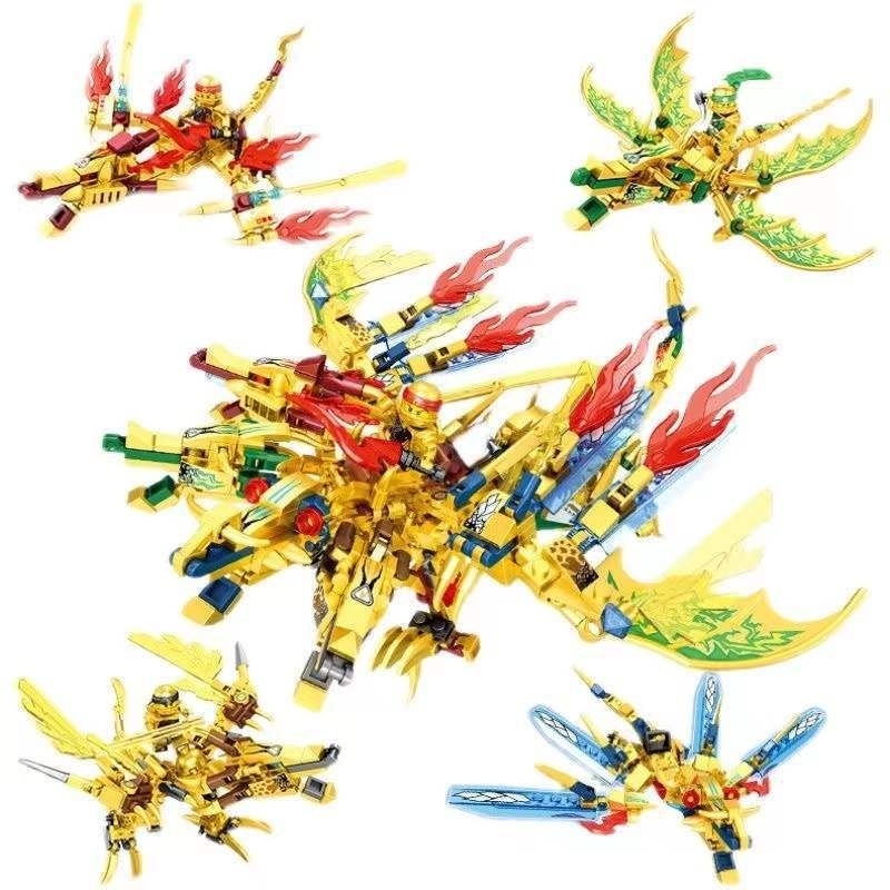 mainan anak ninja naga dragon bersayap besar + ninjago Kay Jay Cole Lloyd PGM68092 building blocks a