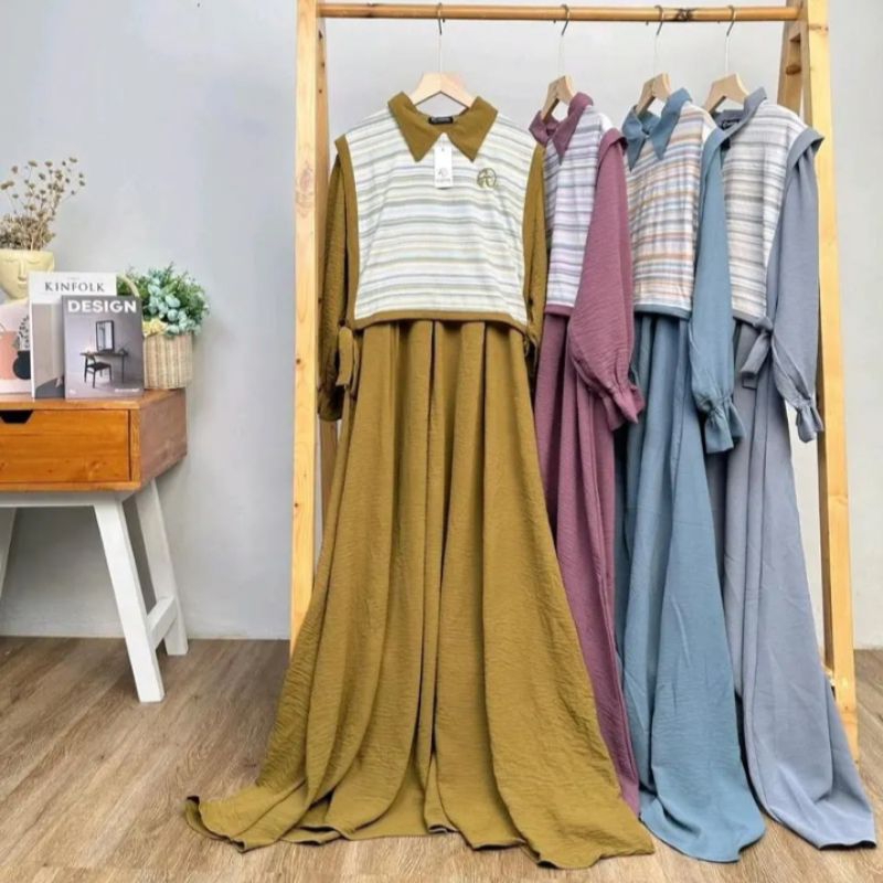 Nakita Dress Wringkle by Asofa.id | Rompi Lepas