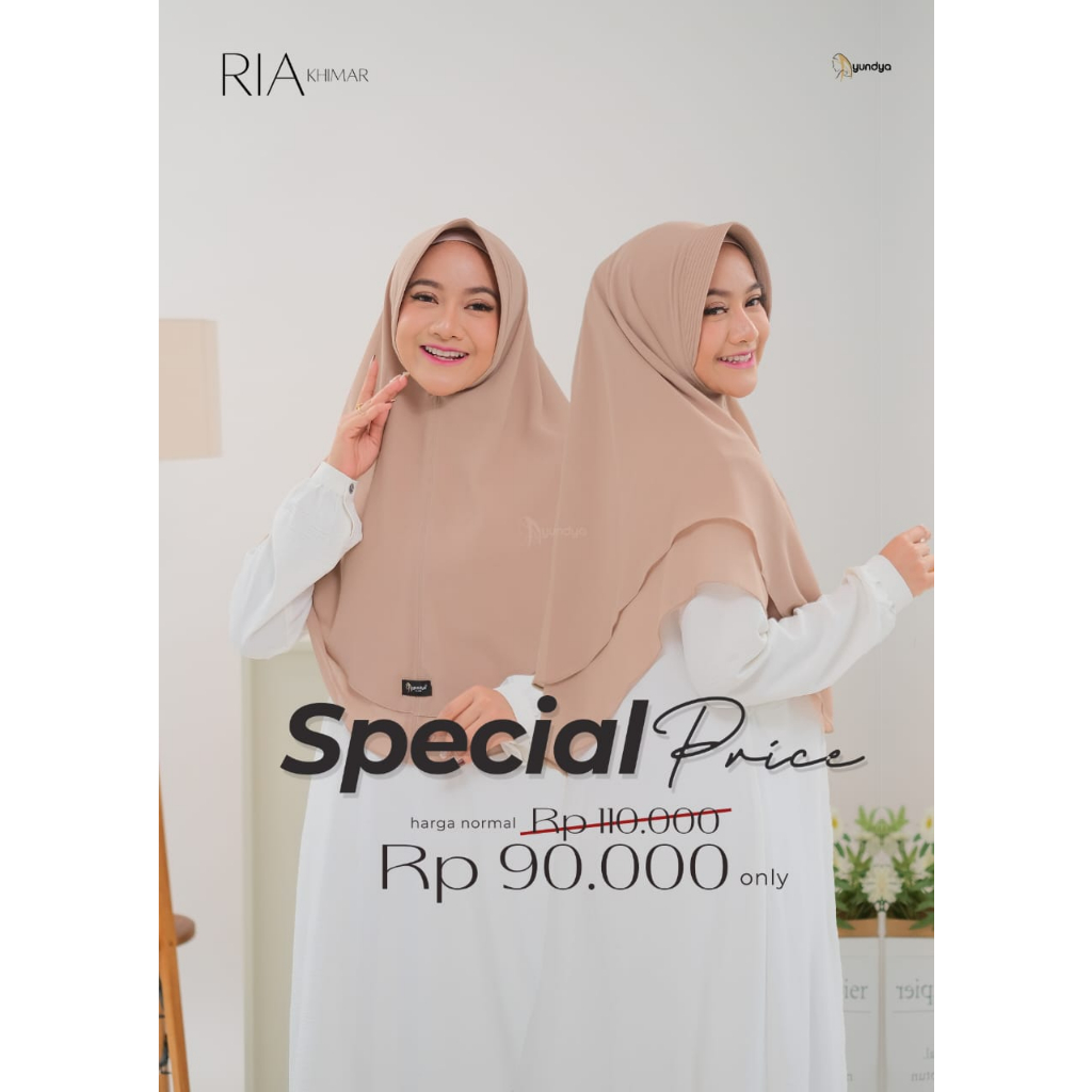 RIA KHIMAR | JILBAB PET ANTEM CERUTI 2 DUA LAYER BY AYUNDYA