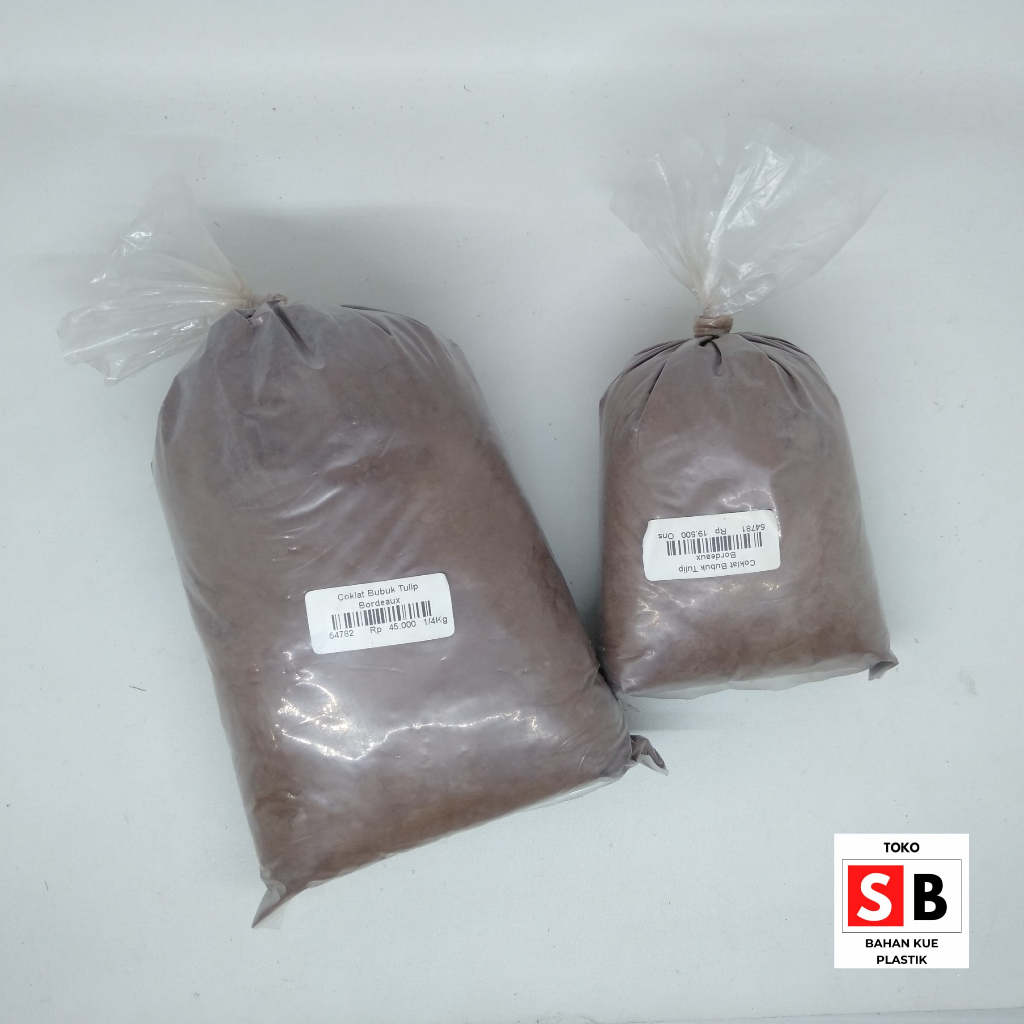 

COKLAT BUBUK TULIP BORDEAUX 250GR & 100GR/ COKELAT BUBUK PREMIUM