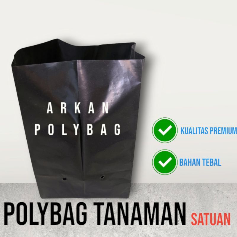 plastik polybag tanaman satuan 20x20 s/d 30x30