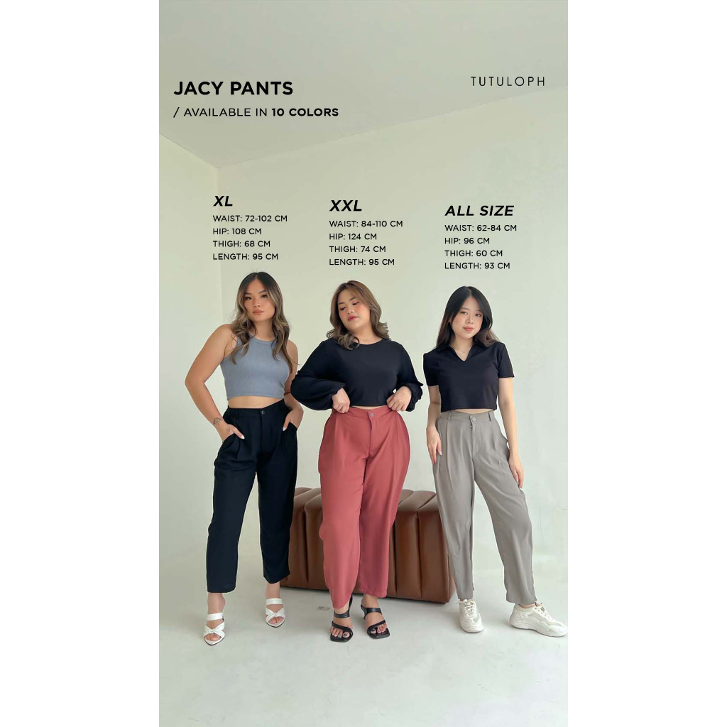 TUTULOPH - JACY PANTS Kulot Long Pants (ONLY PANTS) | Casual Pants | All Size Plus Oversize Jumbo Big Size (BB 45-100)