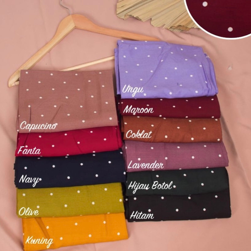KAIN RAYON VISCOSE POLKADOT PREMIUM