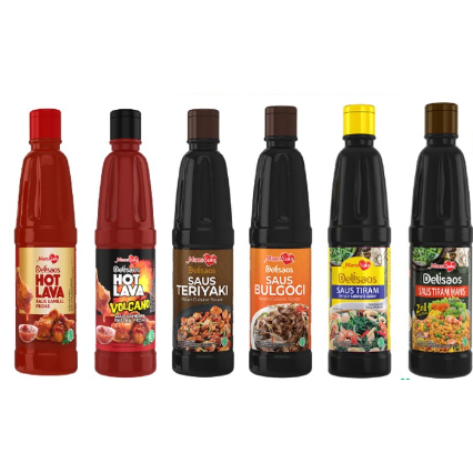 

Mamasuka Delisaos Hot Lava/ LavaVolcano/ Teriyaki/ Bulgogi/ Saus Tiram 260 ml