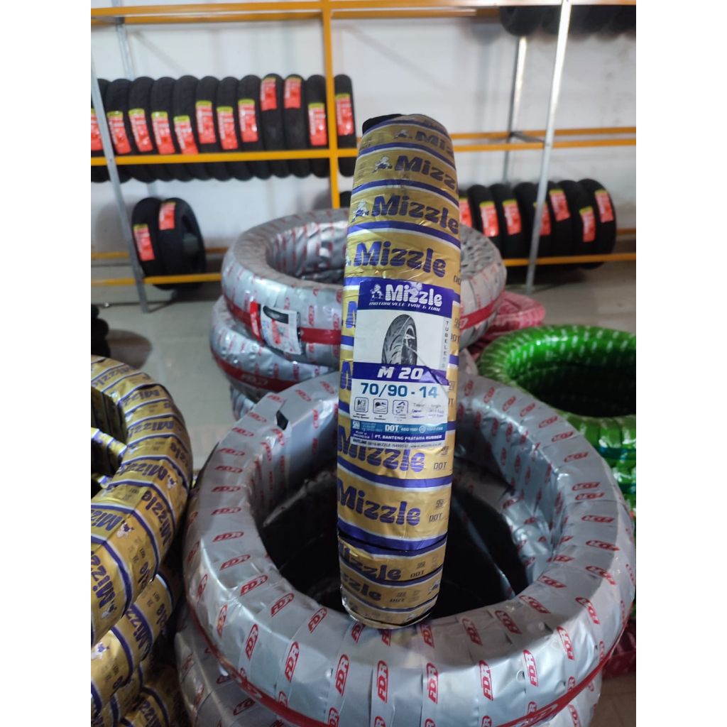 MIZZLE Ban Motor Matic Ring 14 Tubeless 70/90-14 Beat/Mio/Fino/Vario/Spacy - MIZZLE M20/M22