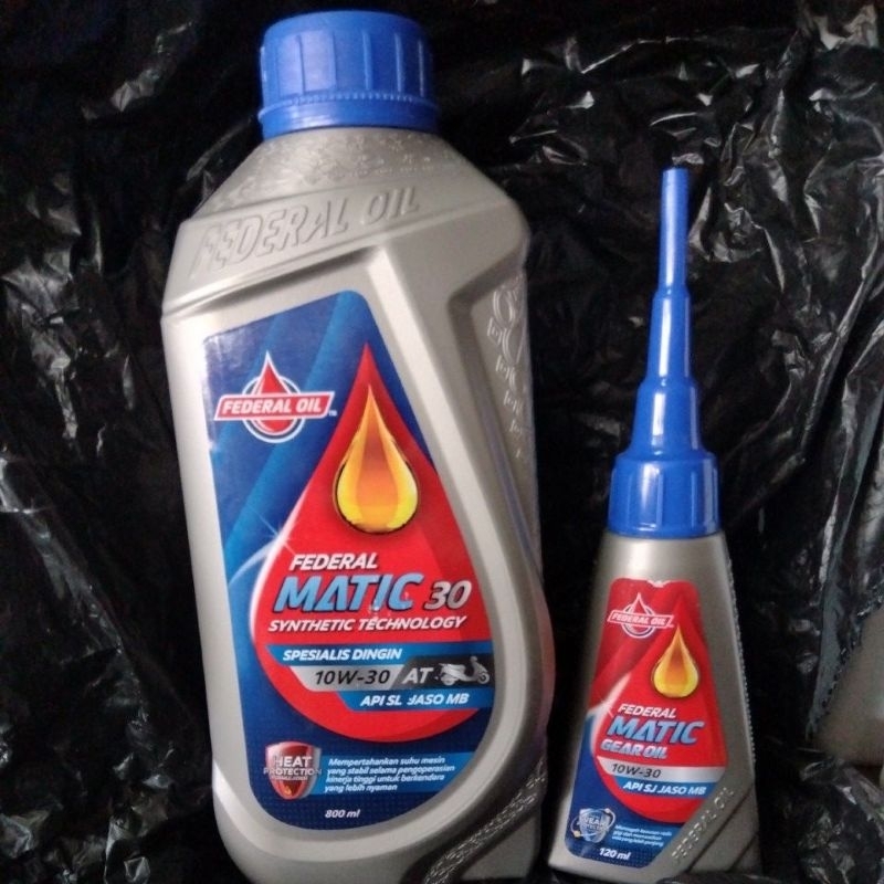 PAKET Oli Federal Matic Ecomaxx Ultratec 30 10W30 AT 800ml + Oil Gear Gir Gardan 10W-30 120ml [ABU]