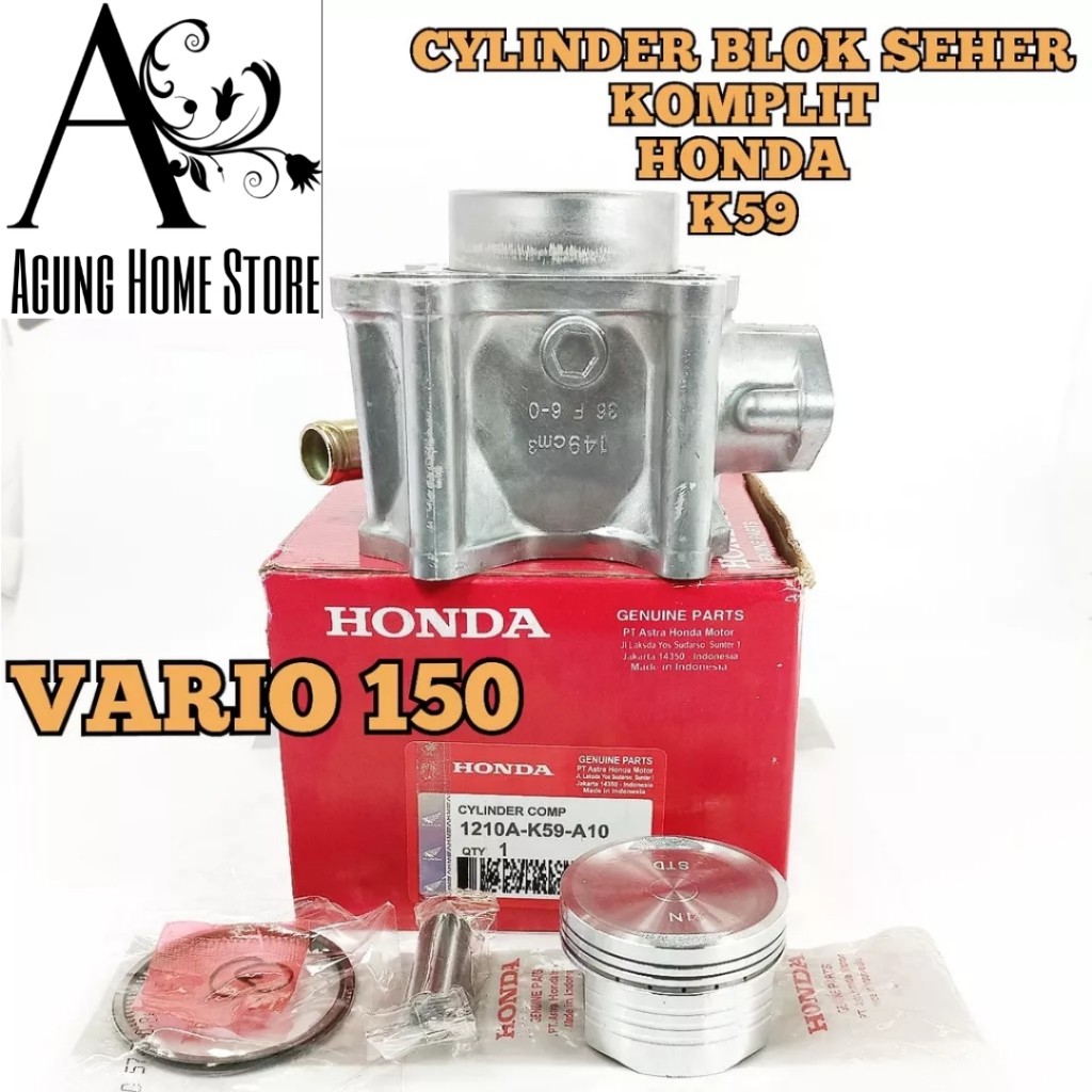 SILINDER BLOK CYLINDER BLOK SEHER HEAD PISTON HONDA VARIO 150 NEW FI ESP LED K59