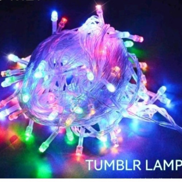 LAMPU TUMBLER Rainbow Kelap Kelip Kemasan Box Lampu hias Agustus 50 Led Hiasan Natal Lampu panjang L