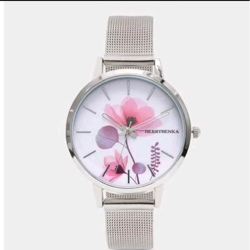 *PROMO 1 JAM* Berrybenka Jam Tangan Rantai Wanita Sofia Chelsea Blooming Flower Mesh