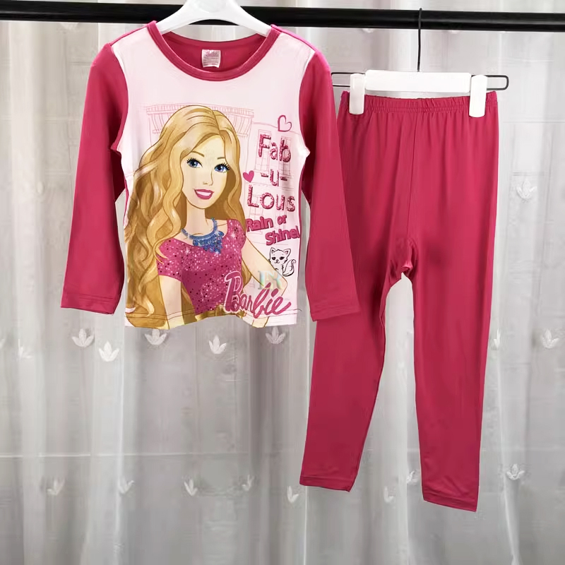 LNR Shop Girls Series Pajamas Barbie Piyama untuk Anak Perempuan dengan Tema / Motif Boneka Barbie 1