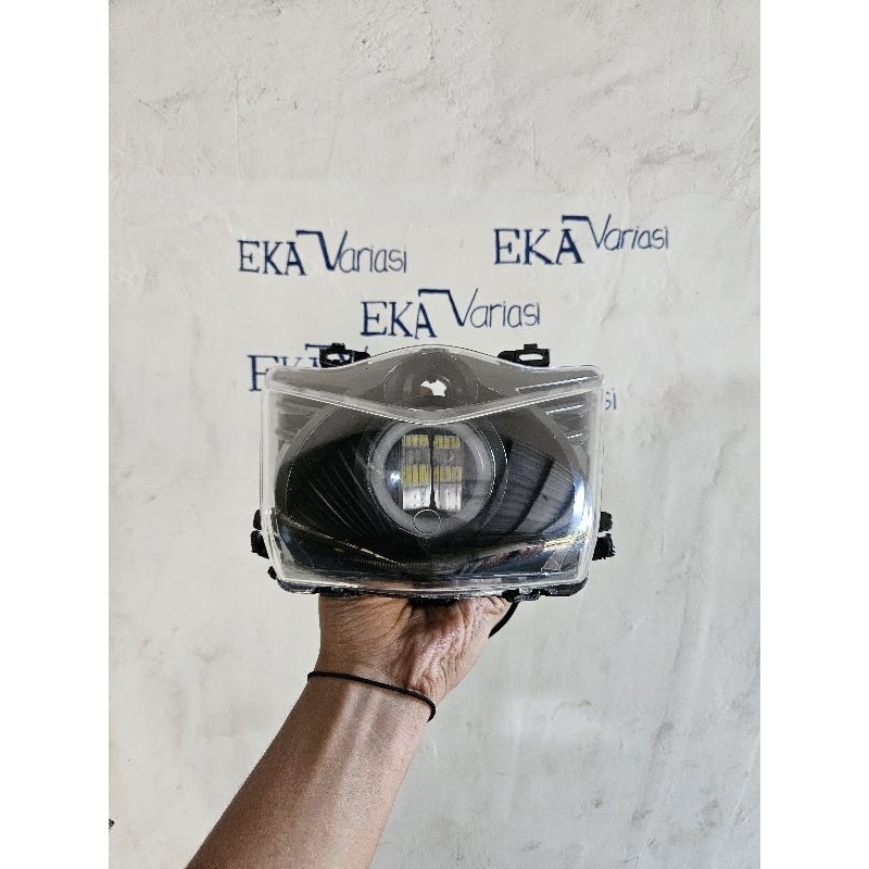 lampu depan beat karbu costume daymaker 2 mata